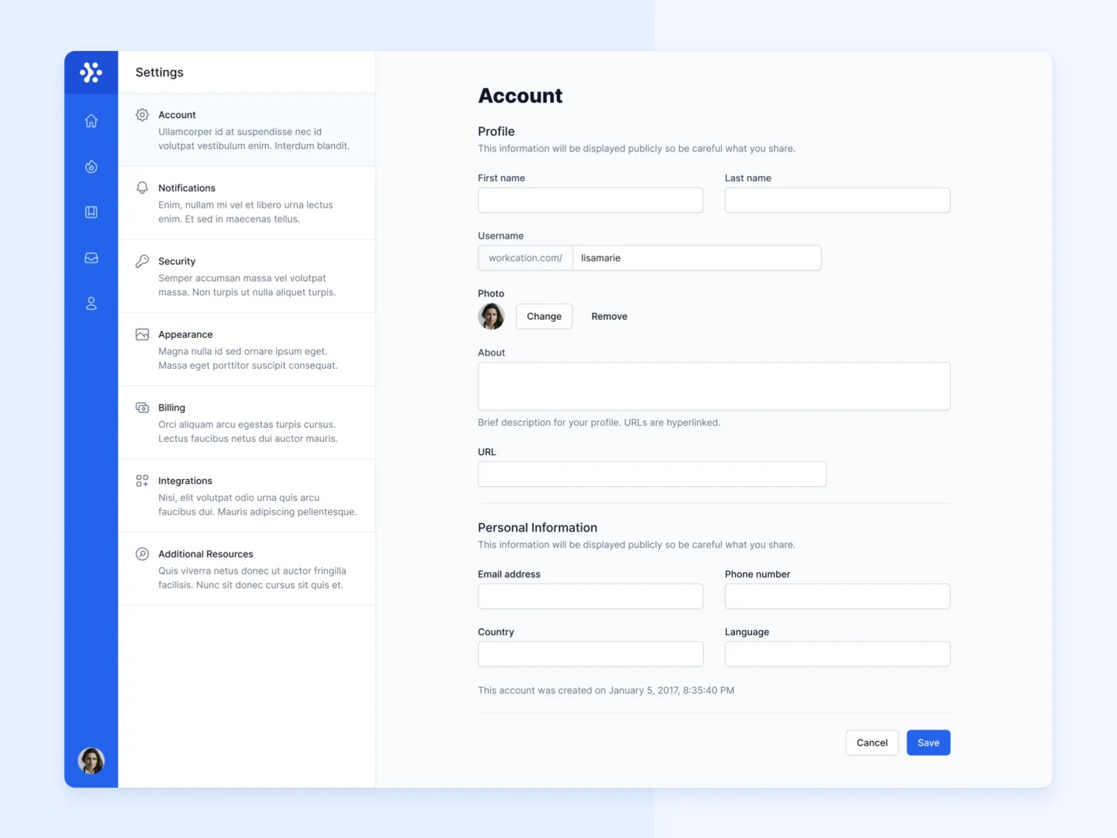 Source: https://dribbble.com/shots/15186840-Setting-page-example