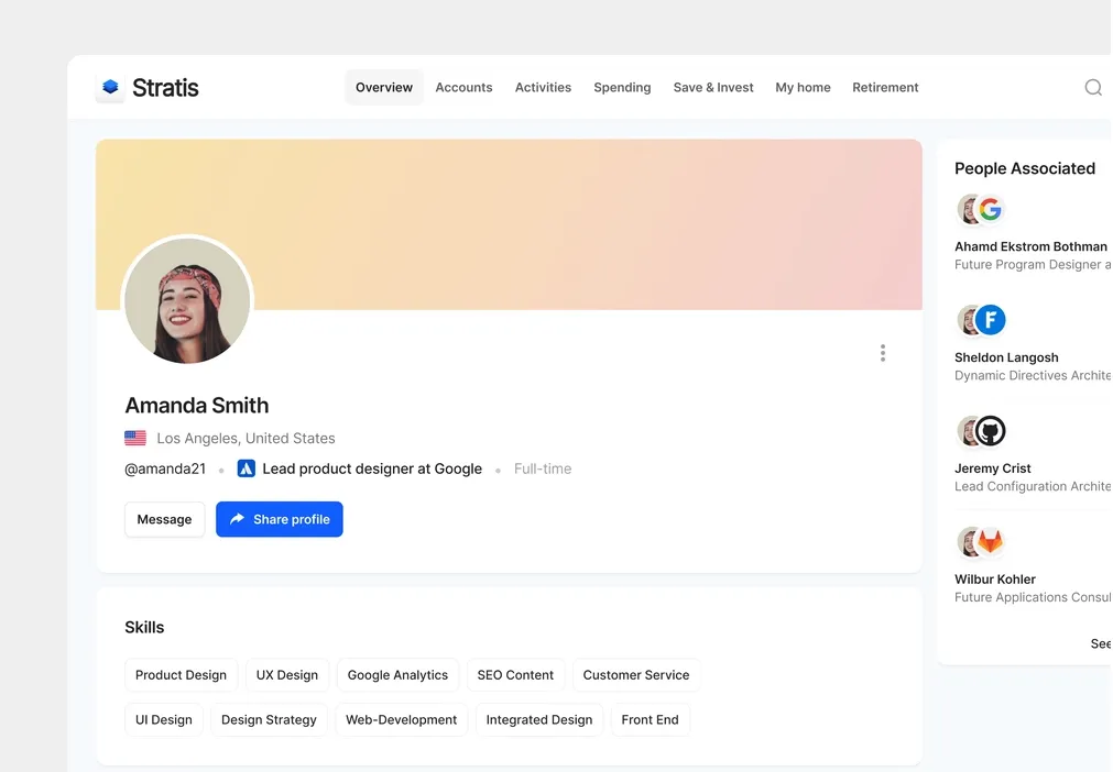 Source: https://dribbble.com/shots/20054583-Stratis-UI-Profile-Page