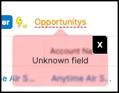 A simple error message
