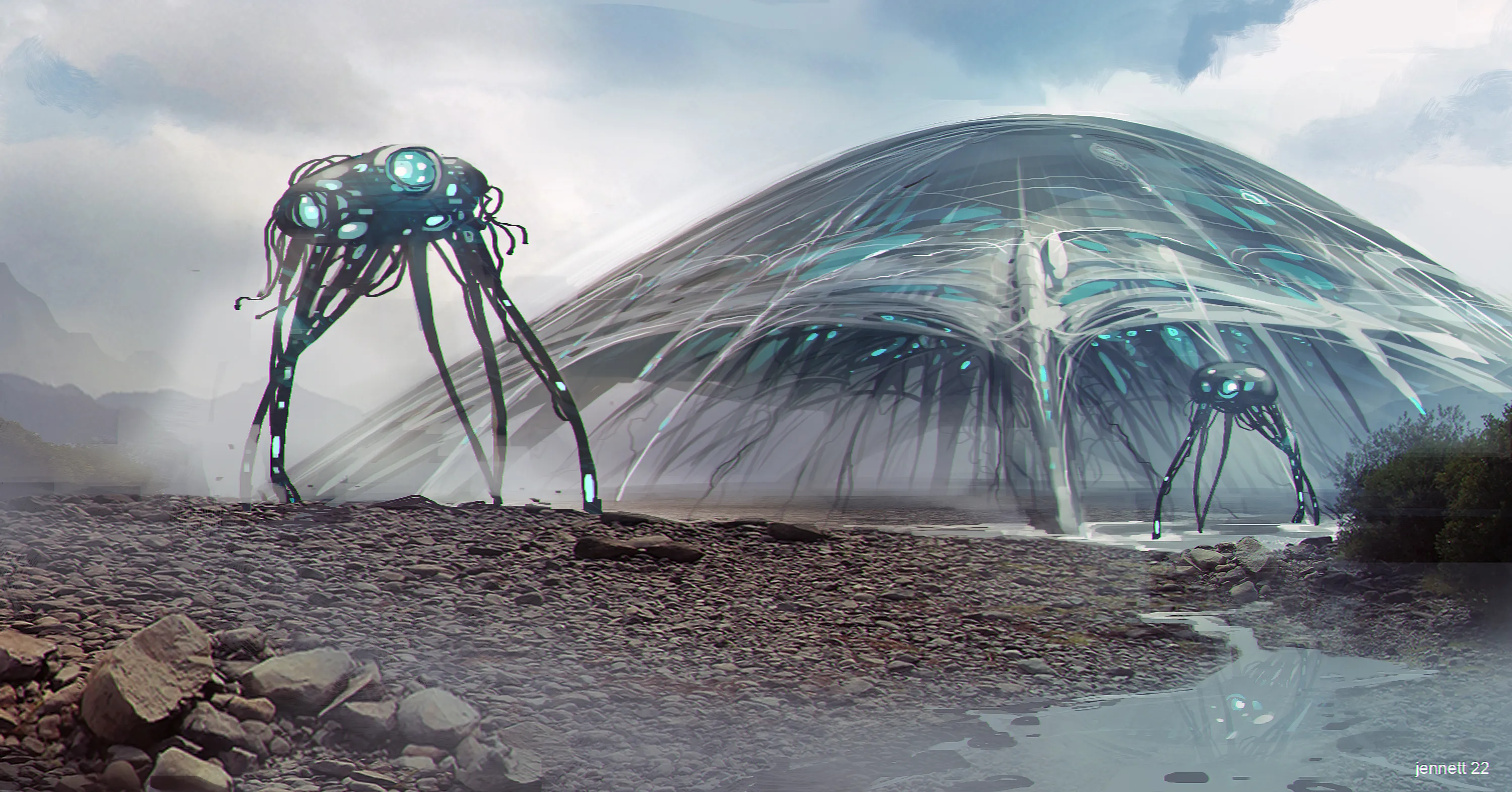 Servitors emerging from a Lander
