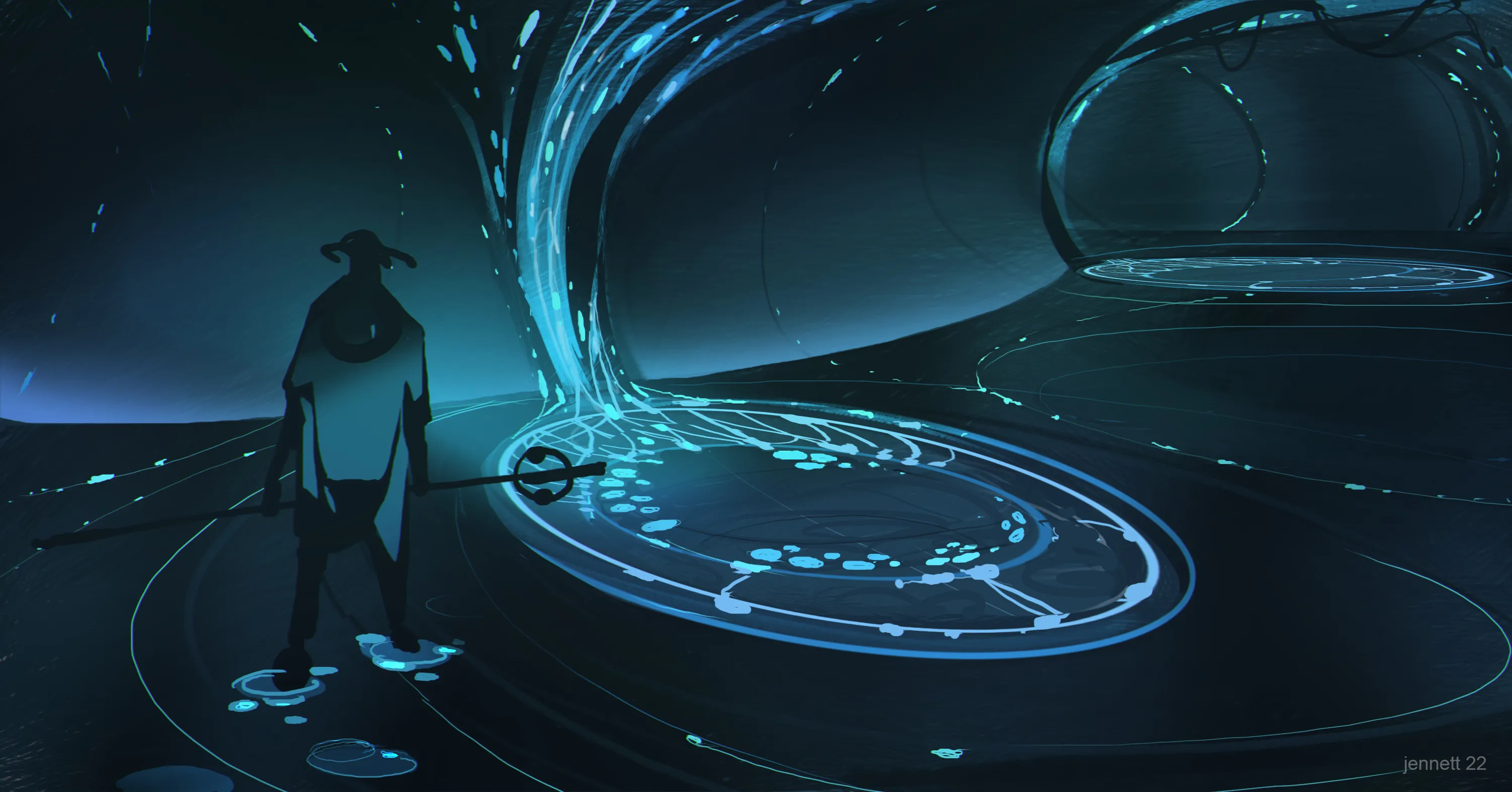 A Lander's phosphorescent floor