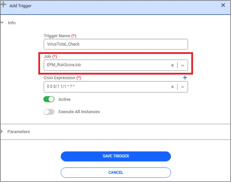 Reputation JOB Configuration Reputation JOB Configuration