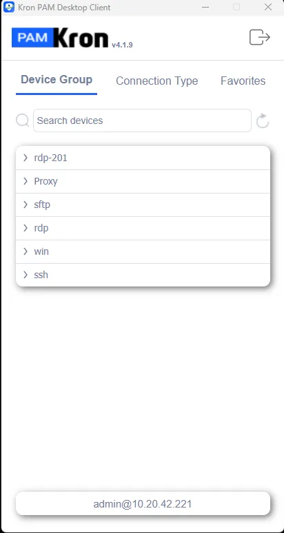 Kron PAM Desktop Client for RDP Connection