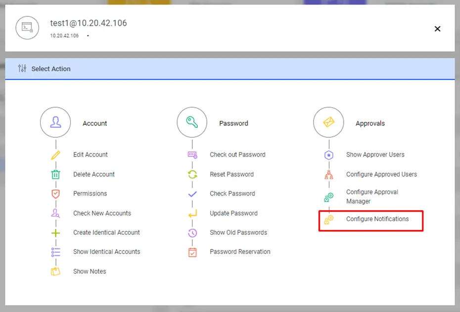 Configure Notifications for Accounts
