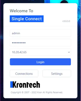 Single Connect log in via Desktop Client