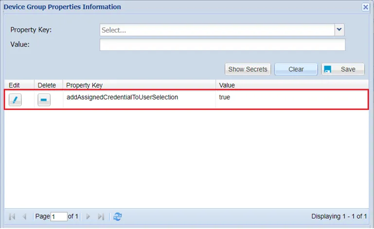 Assigned Credential Configuration