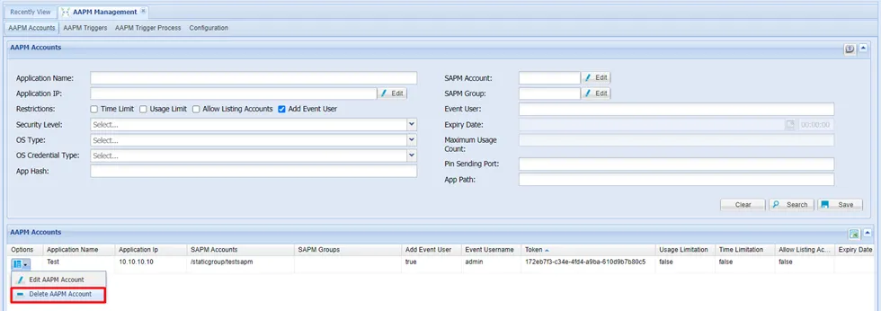 Removing AAPM Account