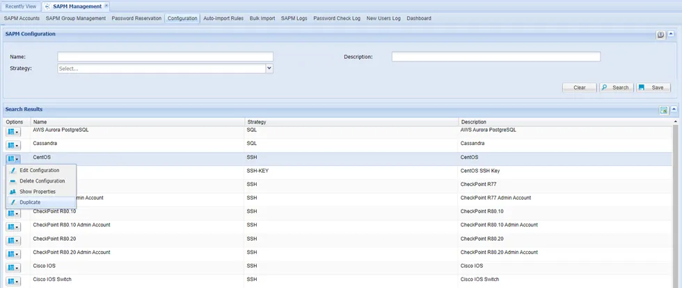 Duplicating SAPM Configurations Duplicating SAPM Configurations