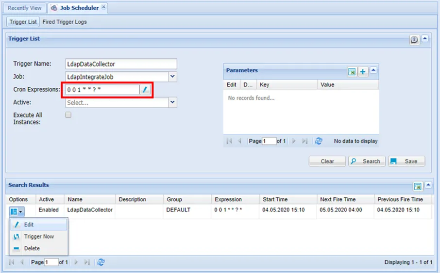 Edit LDAP Sync Job