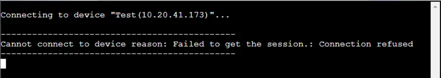 Connection Refused Error Connection Refused Error