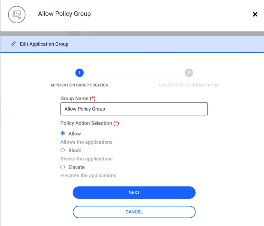 First Step of Application Policy Group Creation