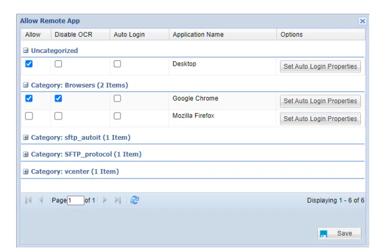 Disable OCR for a Remote App