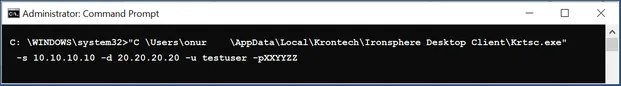 Starting Desktop Client from Command Line with Parameters
