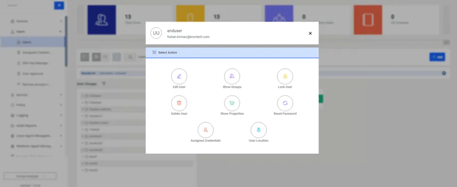 User Definition Option Menu