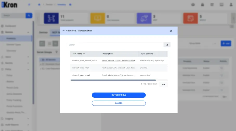 MCP Server Tool Catalog