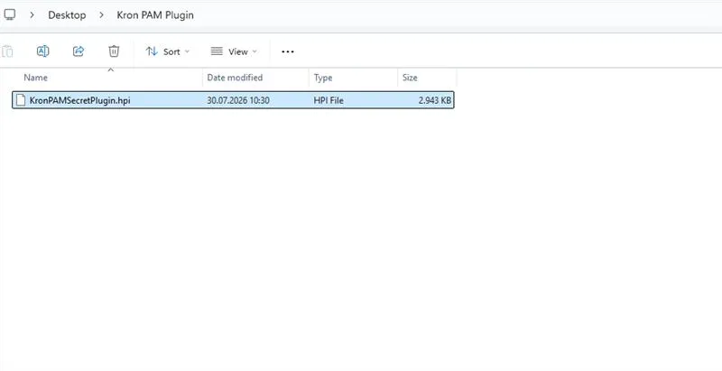 Figure 5 – KronPAMSecretPlugin.hpi file as downloaded on the local system.