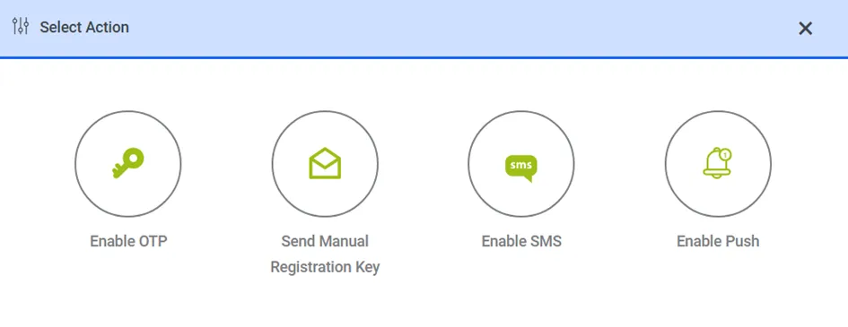 Activación de SMS por usuarios administradores Descripción de la figura Activación de SMS por usuarios administradores Descripción de la figura