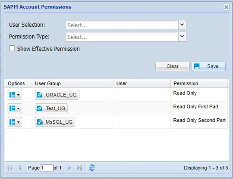 SAPM Permissions Set Up for User Groups