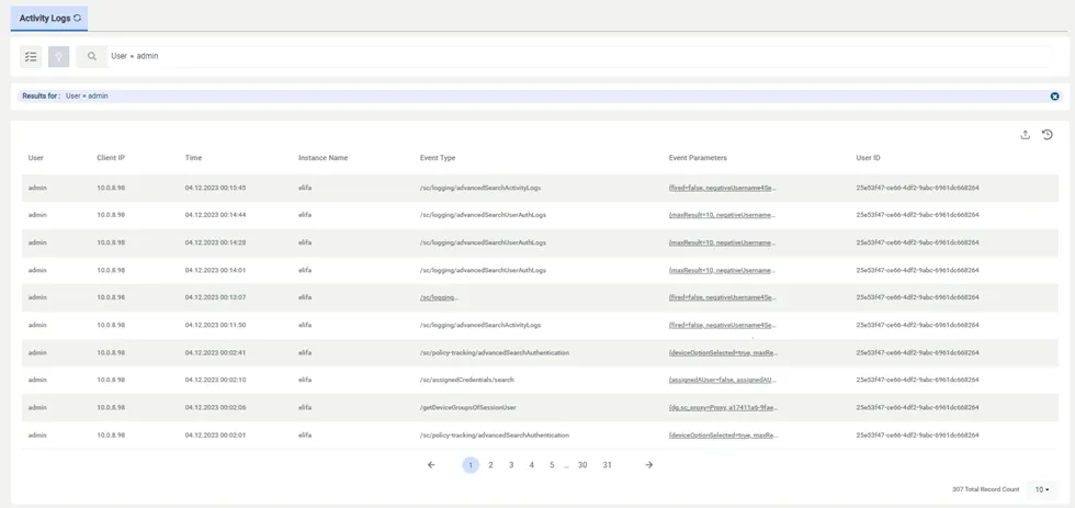 Activity Logs Activity Logs