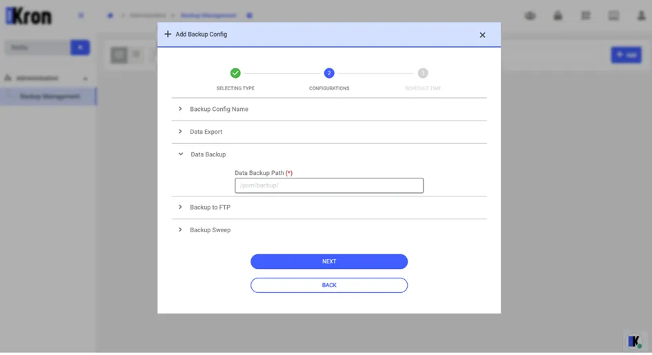 Configuración de copia de seguridad App Config Configuración de copia de seguridad App Config