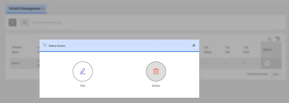Delete TACACS Management Configuration Delete TACACS Management Configuration