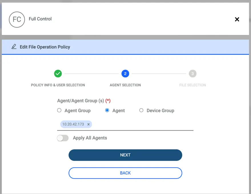 Adding a File Permission rule Adding a File Permission rule