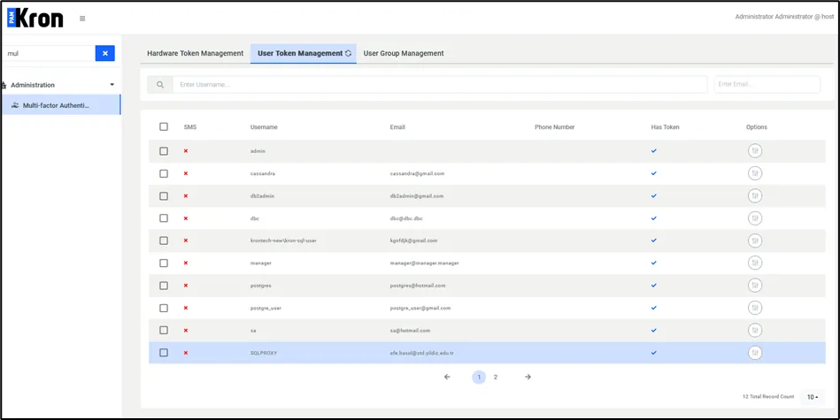 User Token Management