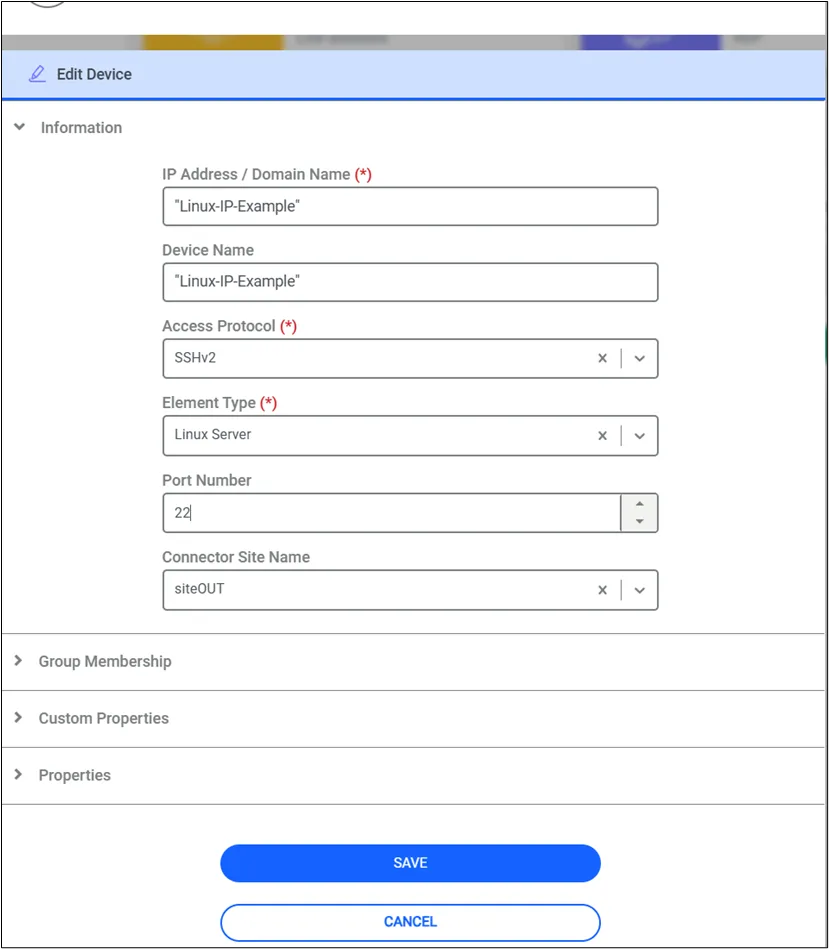 Adding Device to a Connector Site