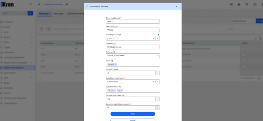 Schedule Data Discovery Schedule Data Discovery