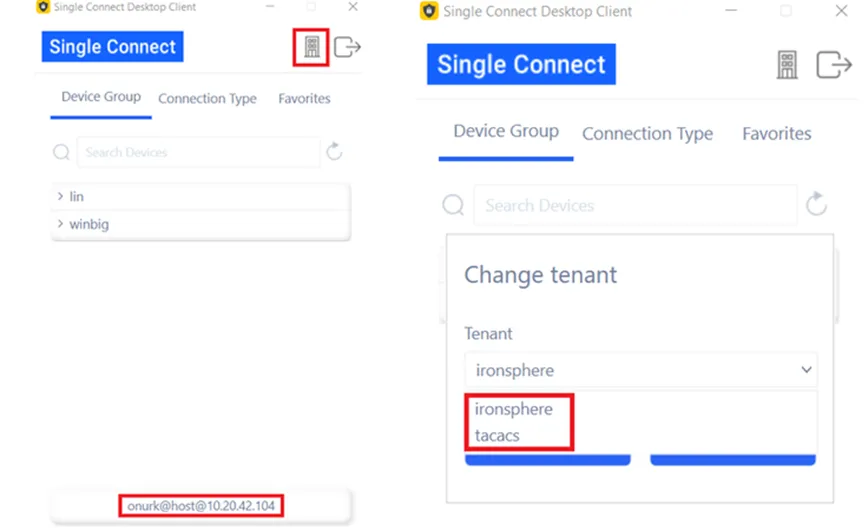 Switch to Tenant Side and Select one of the Tenants Switch to Tenant Side and Select one of the Tenants