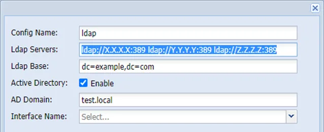 AD/LDAP Special Configuration for Multiple Domain Controllers in same Domain on Tacacs Management Page