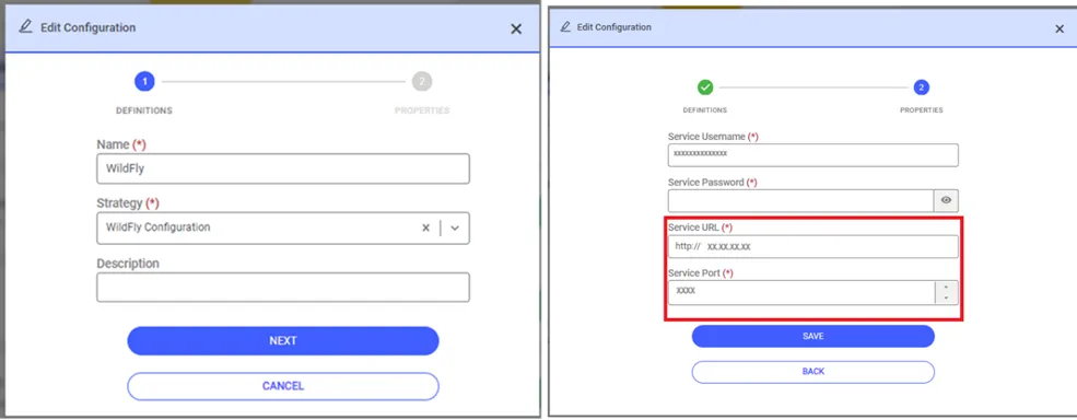 Application Configuration Definition Screen Application Configuration Definition Screen