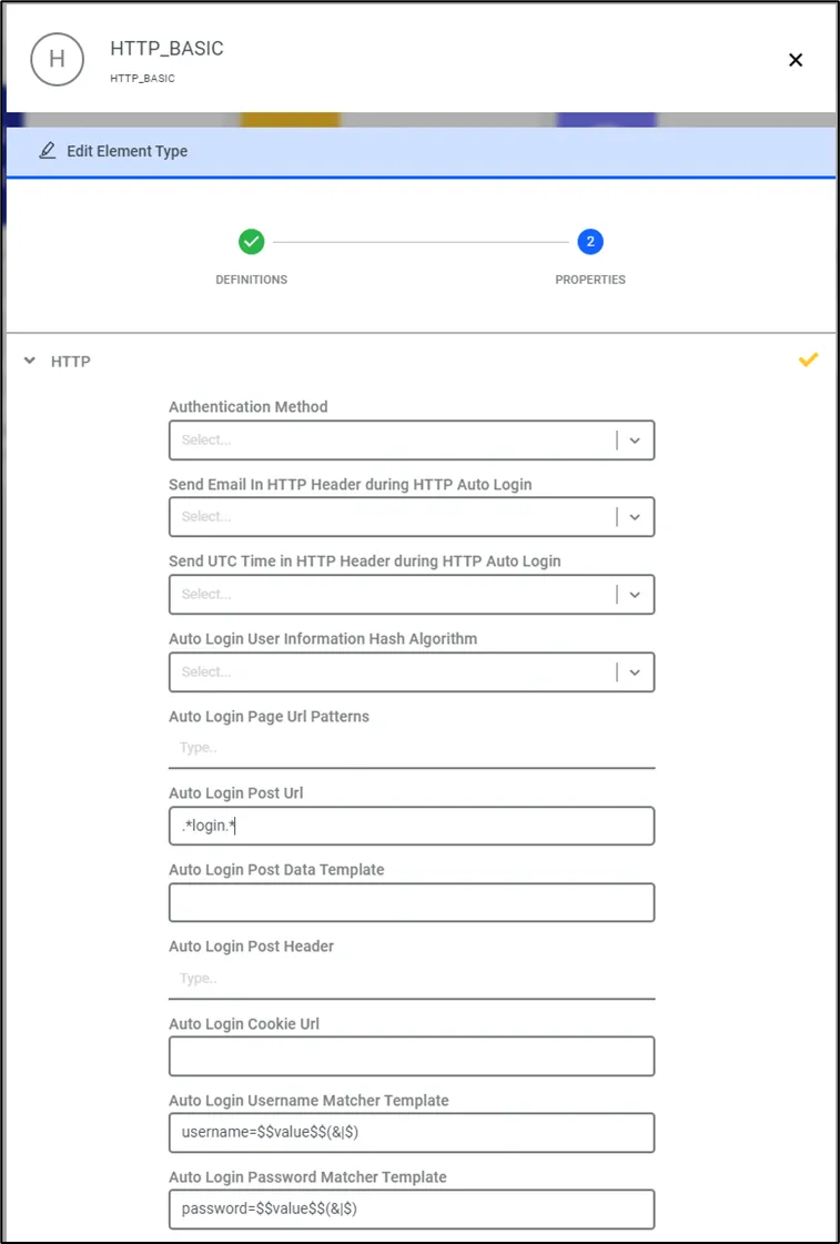 All keywords are configured in the Element Type Properties All keywords are configured in the Element Type Properties
