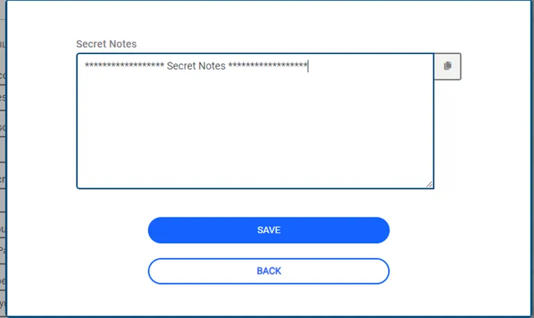 Adding Secret Notes