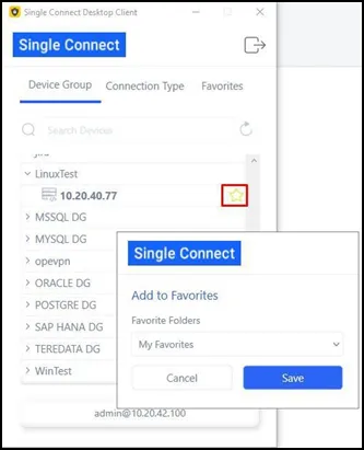 From the Device Group tab, click on the star icon.