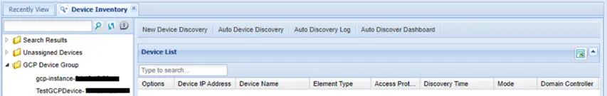 Imported GCP Devices Imported GCP Devices