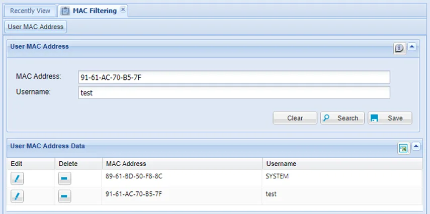 802.1x Mac Filtering