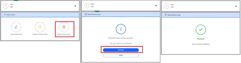 Delete Element Type