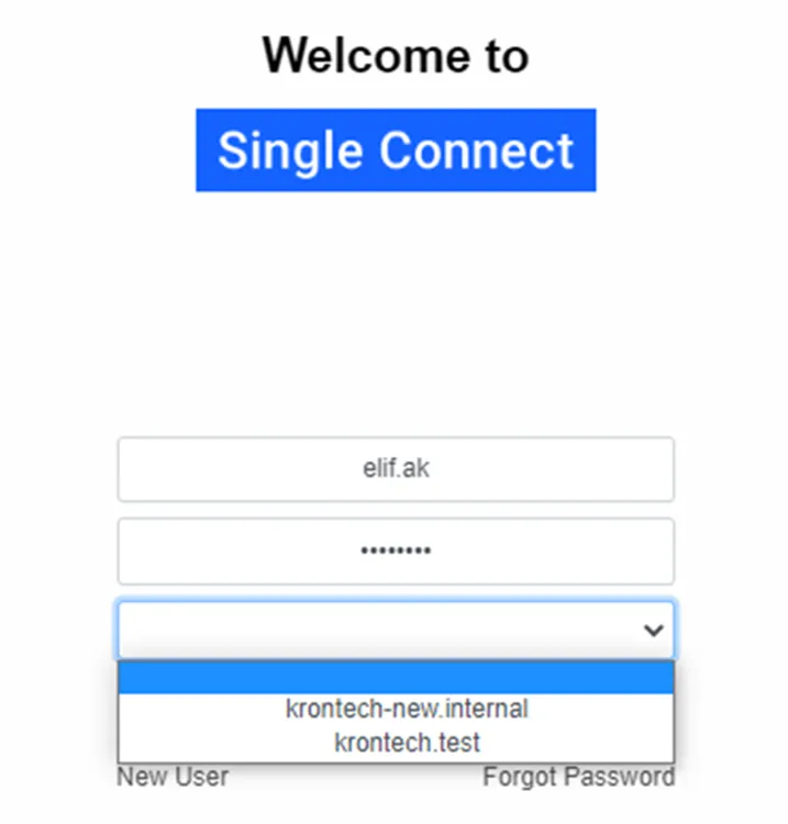 Select the domain for AD users Select the domain for AD users