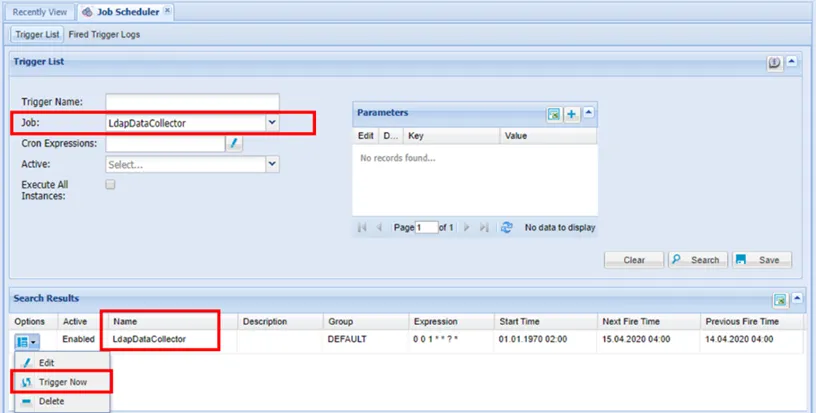 Trigger LDAP Sync Job
