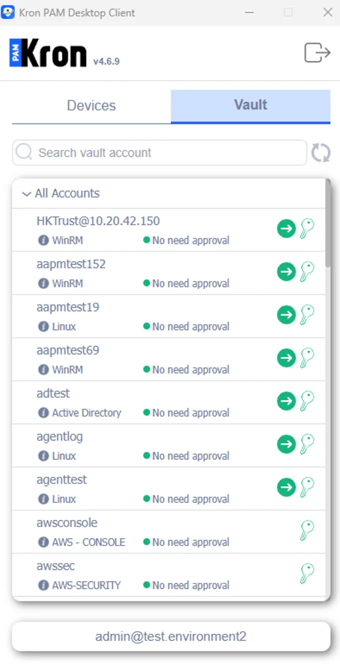 Password Vault on Kron PAM Desktop Client Password Vault on Kron PAM Desktop Client