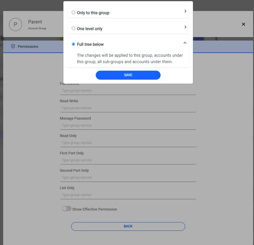 Adding Permissions to Password Vault Group