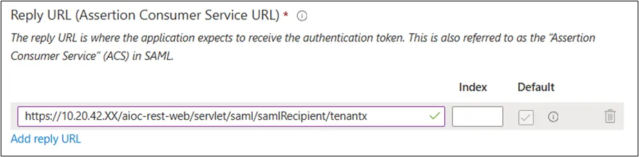 Reply URL