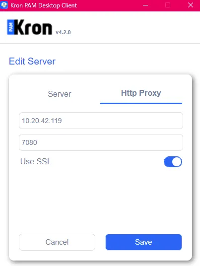  HTTP Proxy Settings