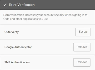Okta Verification Methods Okta Verification Methods