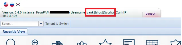  Showing Host User on Tenant Side              