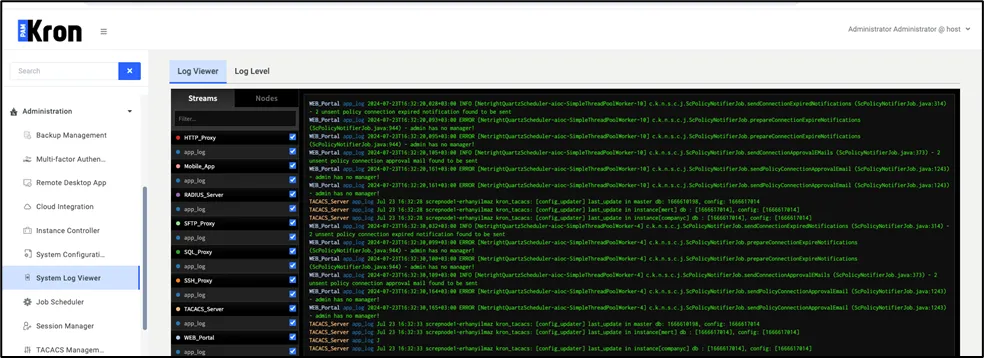System Log Viewer