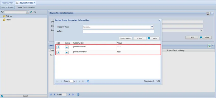 Global User Credentials Global User Credentials