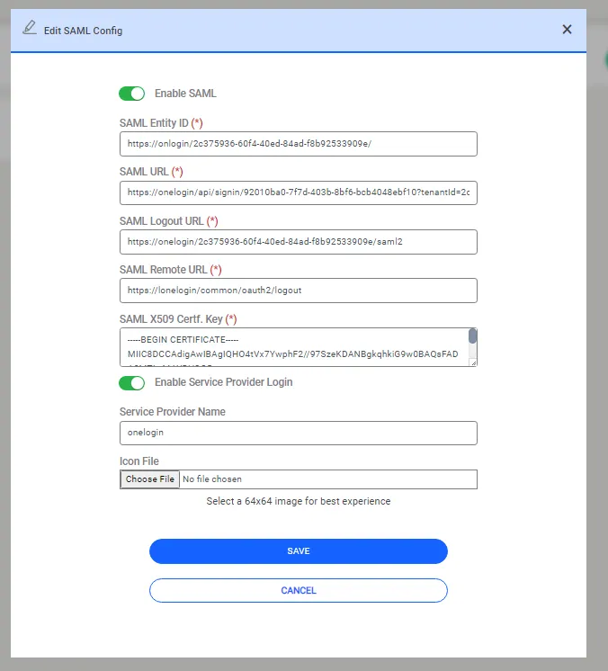 SAML Configurations 
