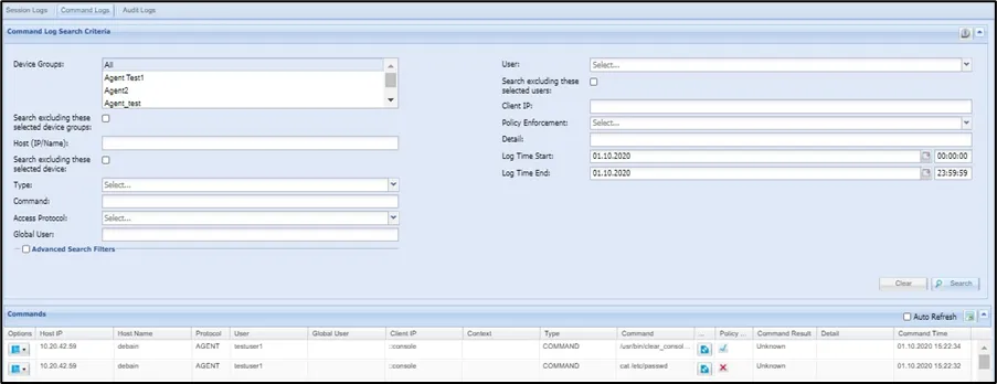 Command Logs  